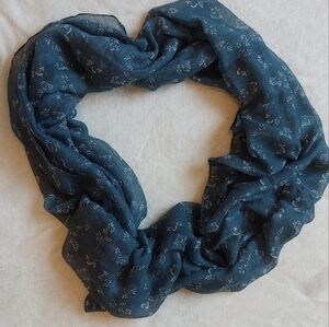 Infinity Floral Blue Scarf
